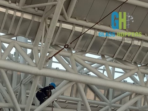 industrial roof truss cleaning